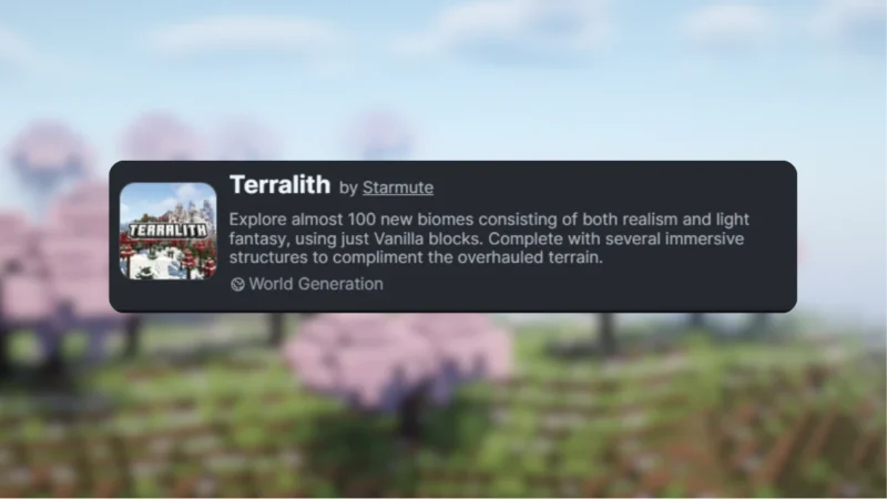 Terralith Datapack 1.18.2 → 1.21.8